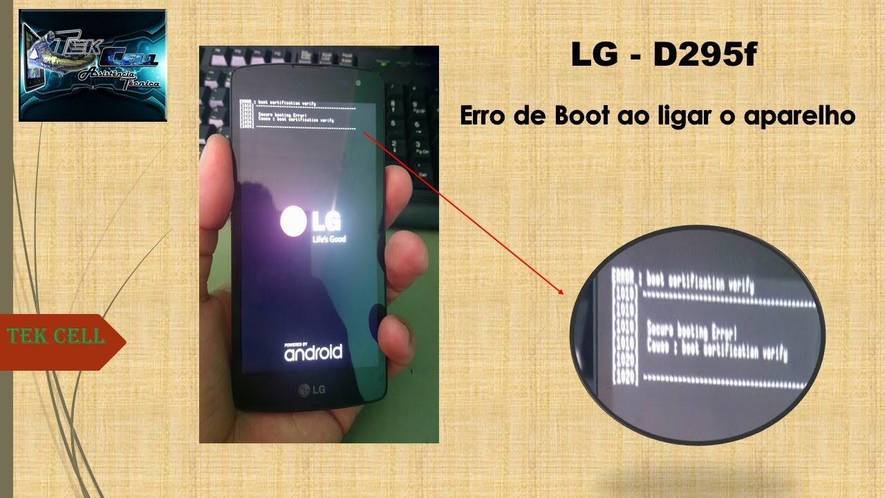 Erro de Boot LG G2 (D295F) & Solução