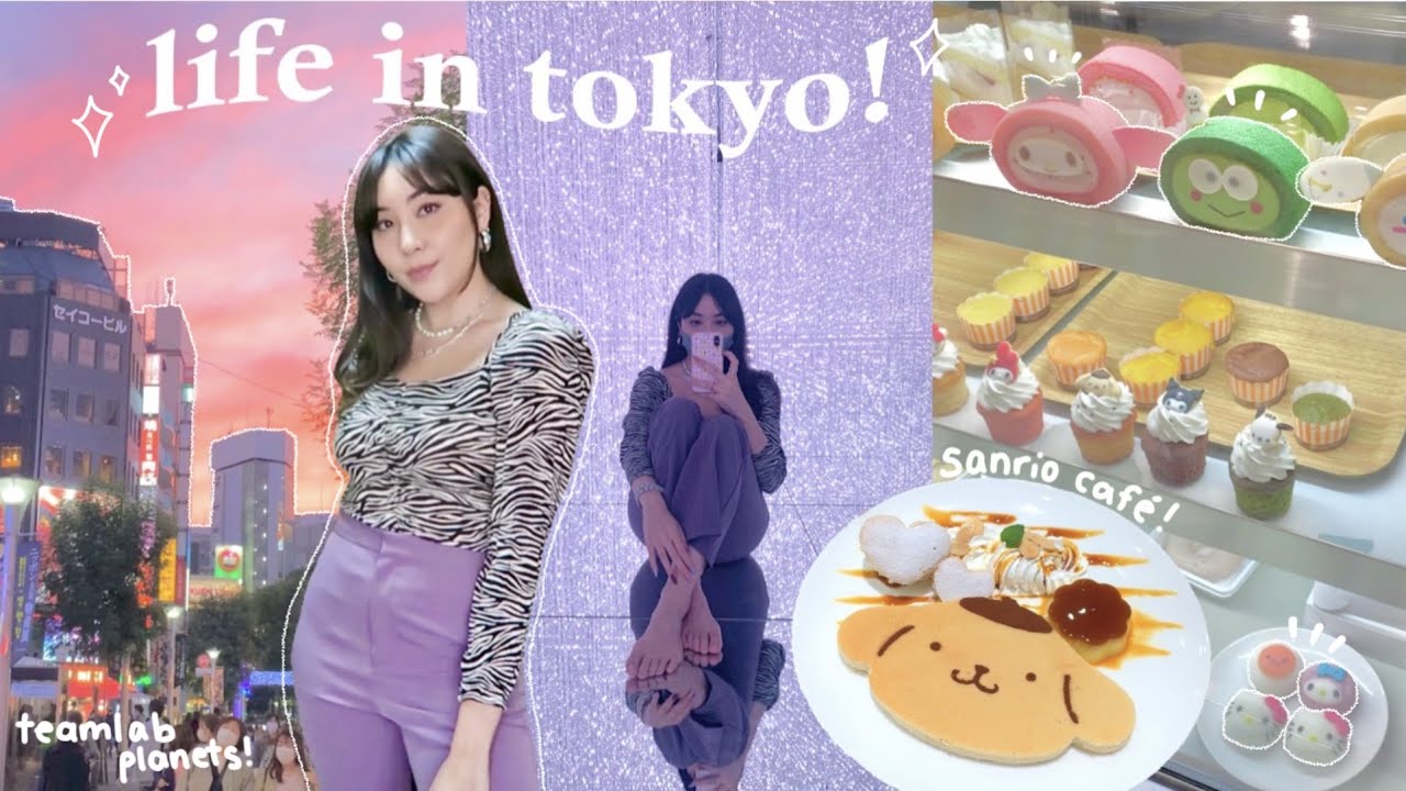chill with me in tokyo🎀  TeamLab, sanrio cafe, shopping!