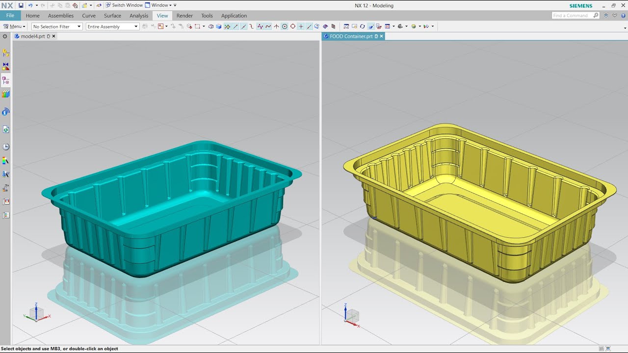 #nx12 CAD #food container