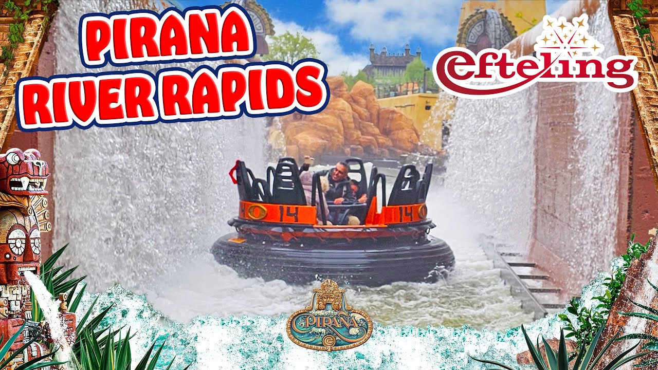 Pira&ntilde;a River Rapids Ride | Wild Water Adventure at Efteling Theme Park (April 2025) [4K]