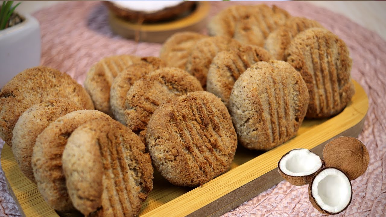 BISCOITO DE RESÍDUO DE COCO SEM AÇÚCAR- Aproveitando o Bagaço do Coco- Ep. 10