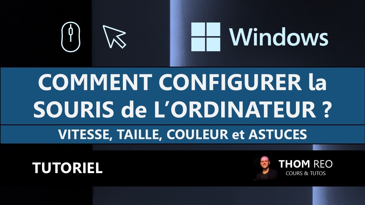 Configurer la SOURIS avec Windows 10/11: accélérer, ralentir, agrandir le curseur, couleur... (Tuto)