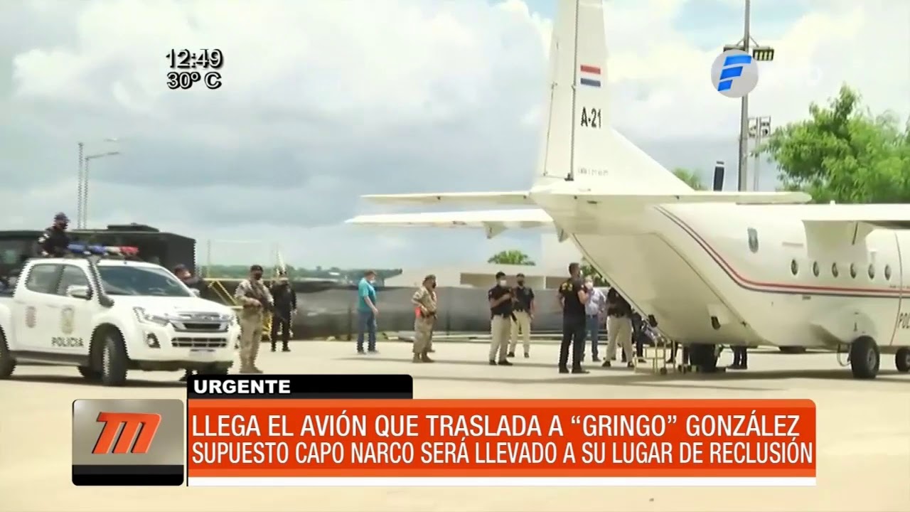Trasladan a jefe narco ''Gringo'' González a Asunción.