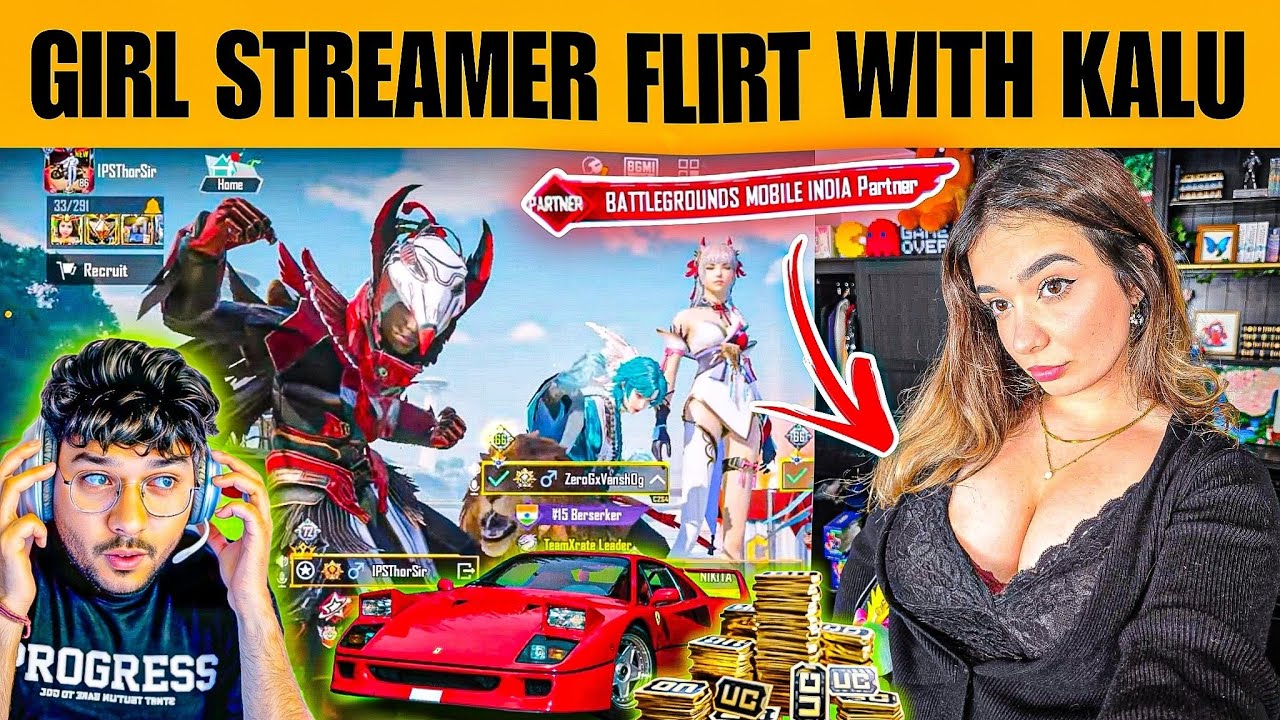 Kalu's Epic Prank On Random Girl in BGMI | Random RICH AND PRO PLAYER teach me bgmi