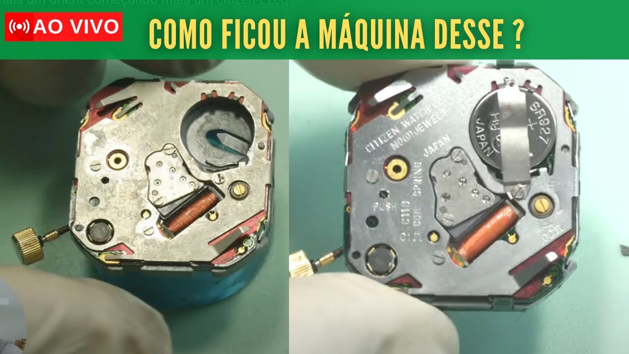 Live, continuando montagem do citizen c110 -Ezequias Relojoeiro