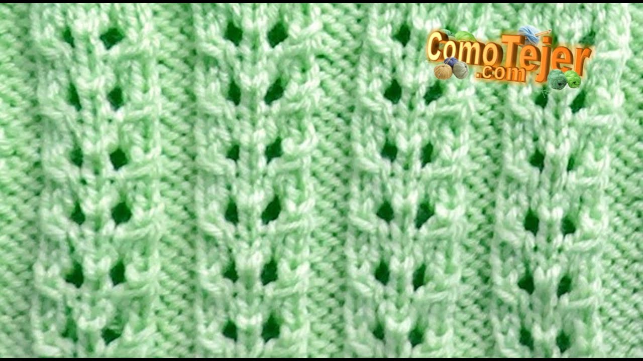 Encaje para Principiantes. Facil Knitting Easy Lace Stitch 2 agujas, tricot, palillos (999)
