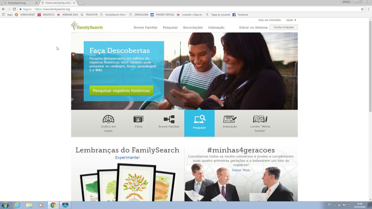 FAMILY SEARCH MINHA PRIMEIRA VIDEO AULA