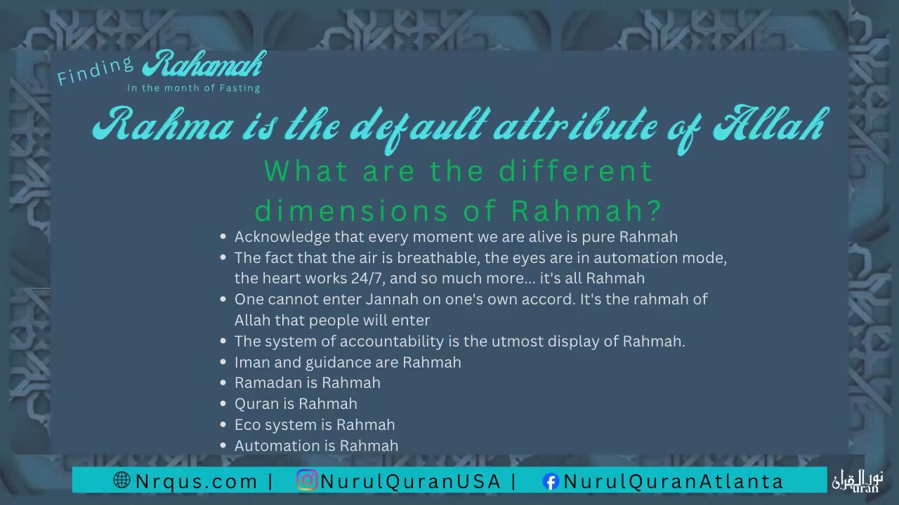 Finding Rahmah in Ramadan