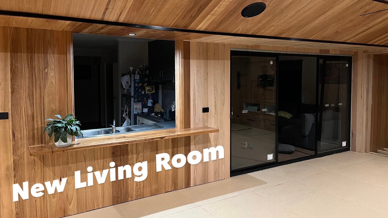 DIY Converting a Pergola/Patio to a living room PT6 - Swapping a window out for a door/Bar install