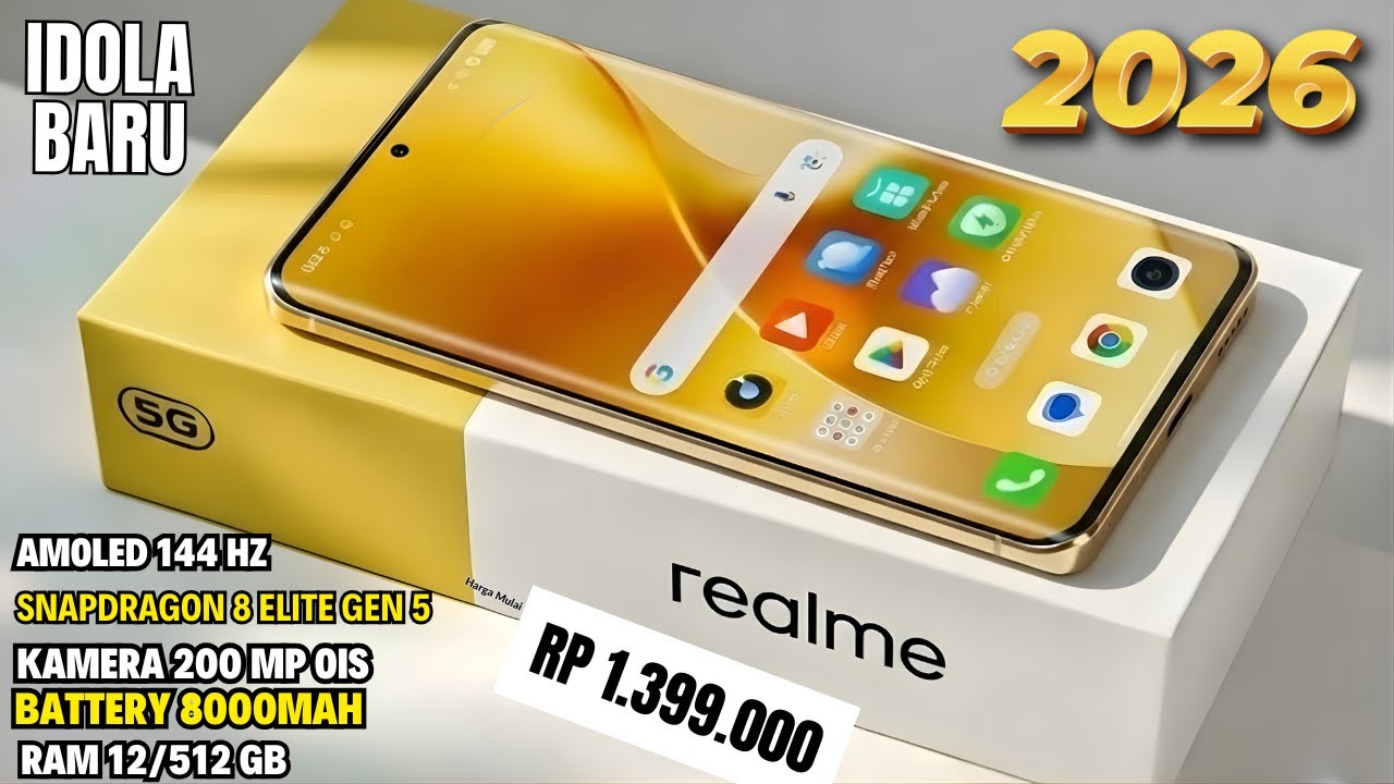 BARU SAJA DIRILIS‼️RAM 12/512GB, 8000MAH, 200 MP | HP REALME TERBARU JANUARI 2026