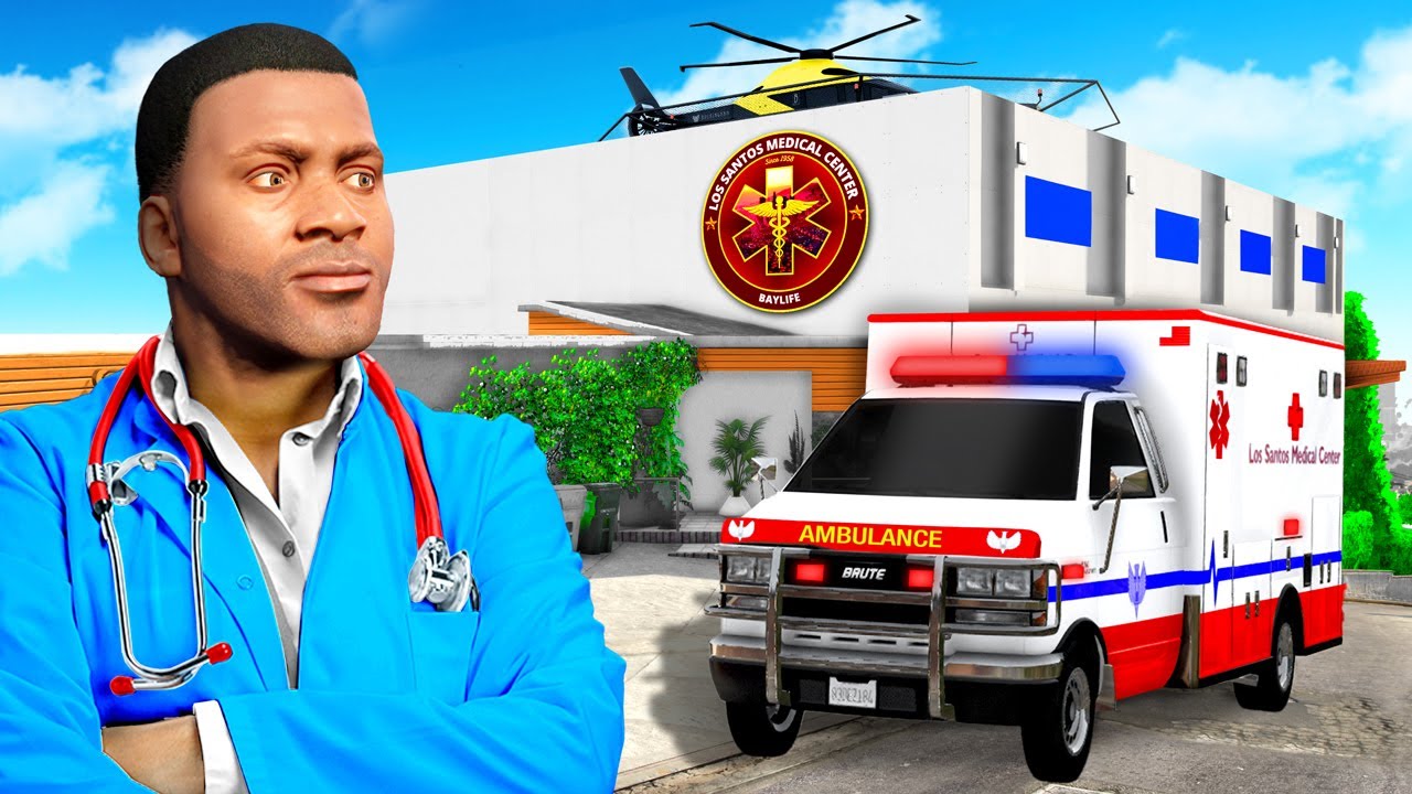 GTA 5 - Franklin's House is the NEW Hospital! (Upgrade)