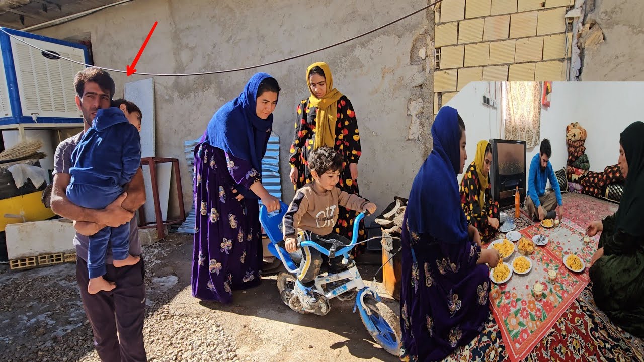 An energetic day with Zahra's nomadic family, from cooking a delicious lunch to doing daily chores