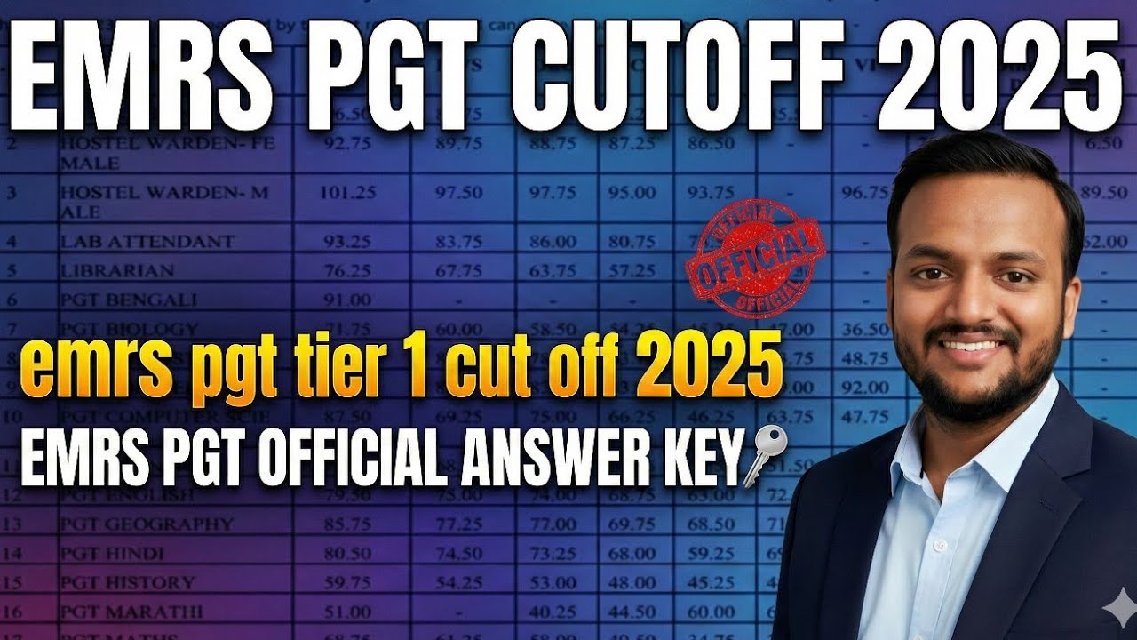 EMRS PGT CUTOFF 2025/emrs pgt tier 1 cut off 2025/EMRS PGT OFFICIAL ANSWER KEY 