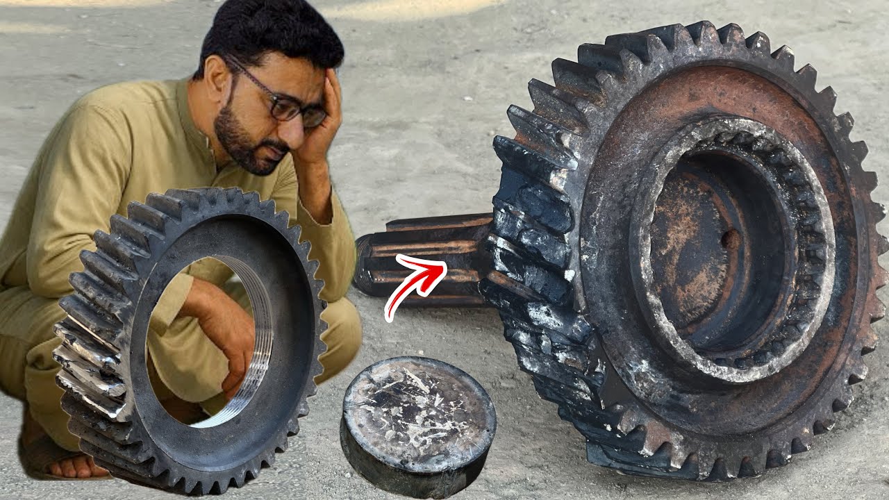 Rebuilding a Damaged Gear from Iron Block | Heavy Duty Gear Restoration – Worker’s Effort