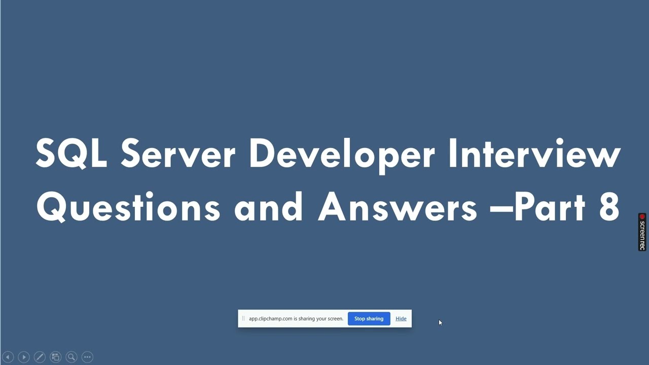 8.SQl Interview Questions and Answers Part
