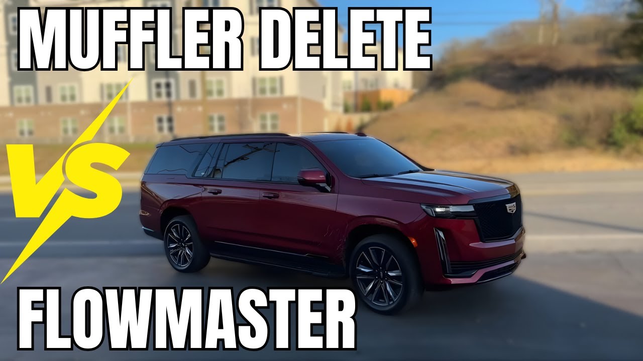 Cadillac Escalade 5-го поколения 6.2L V8: удаление глушителя против Flowmaster Flow FX!