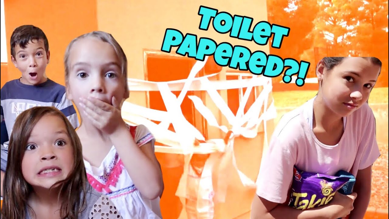 24 Hours Overnight in a Play HOUSE! we got TOILET PAPERED!!