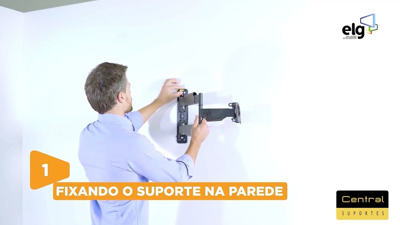 Instalação de suporte para TV A02V4N ELG - Central Suportes