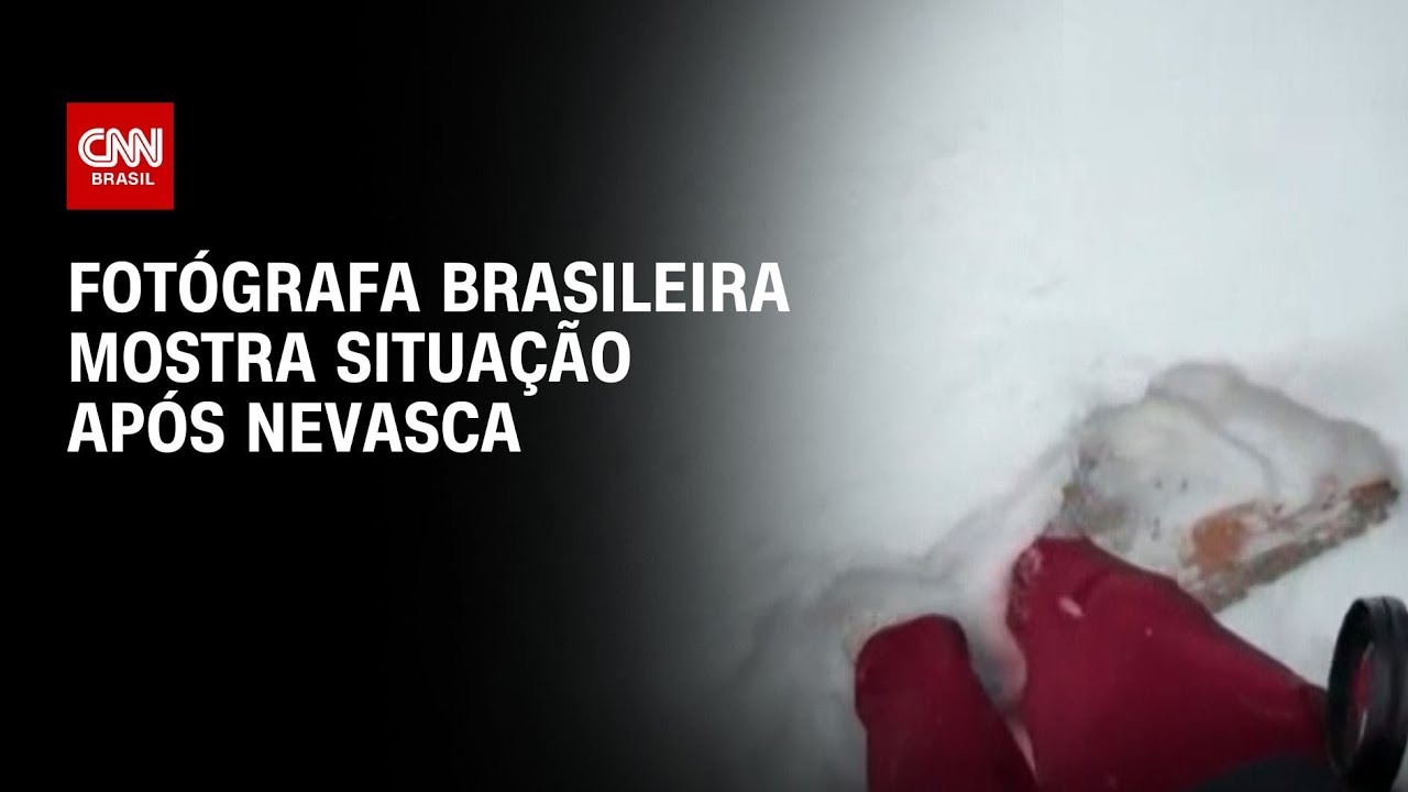 Fotógrafa brasileira mostra situação para sair de casa após tempestade de neve | CNN BRASIL