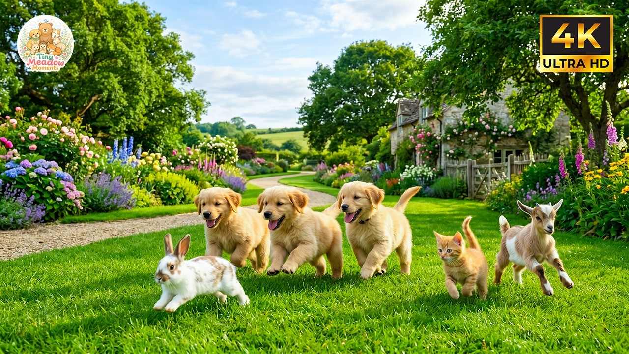 Cute Baby Animals Compilation 🐱🌼 Relaxing Nature Adventures with Soft Piano Sounds 🎹