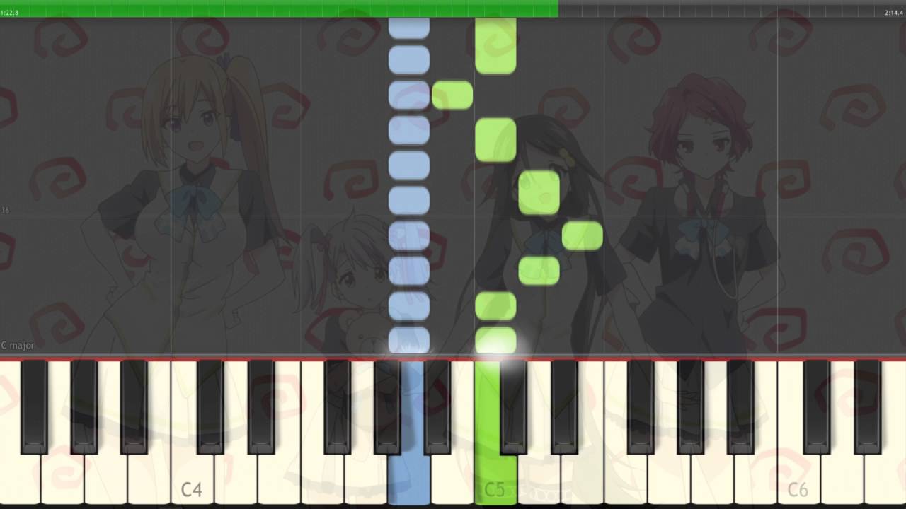 [Musaigen no Phantom World] Naked Dive Piano Synthesia Tutorial