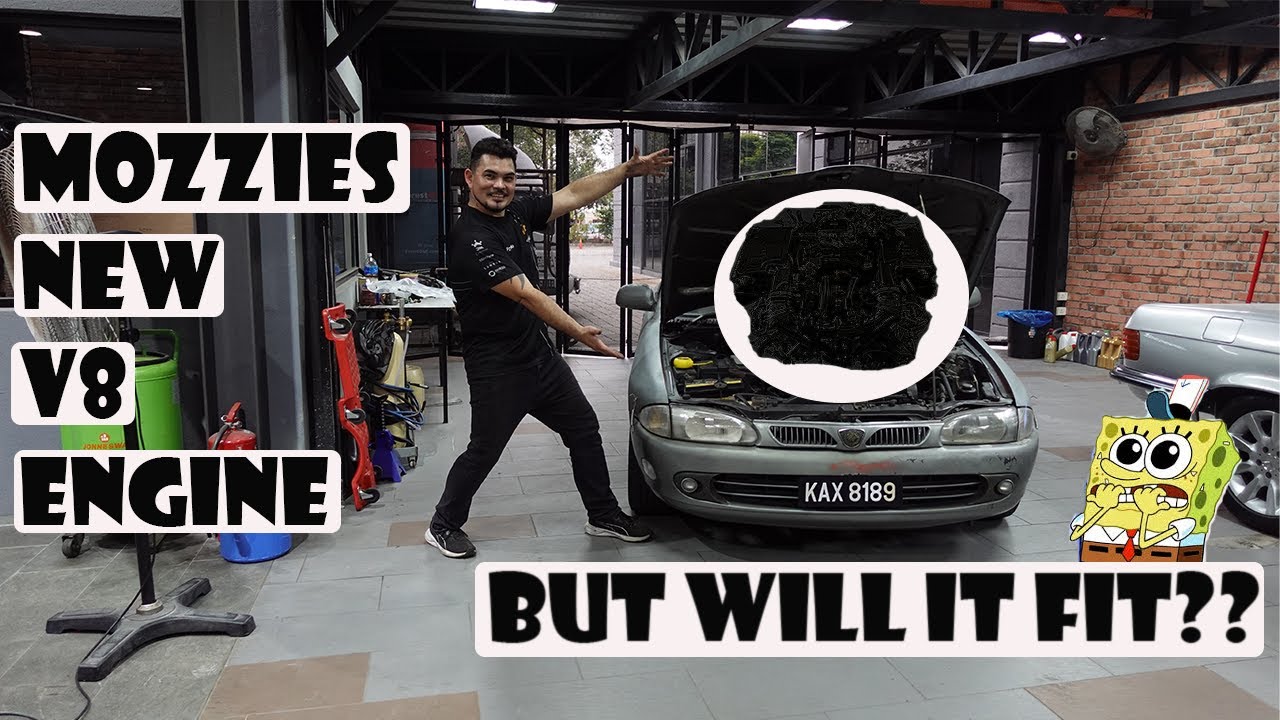 Mozzie's New V8 Engine But Will It Fit in a Proton Wira??