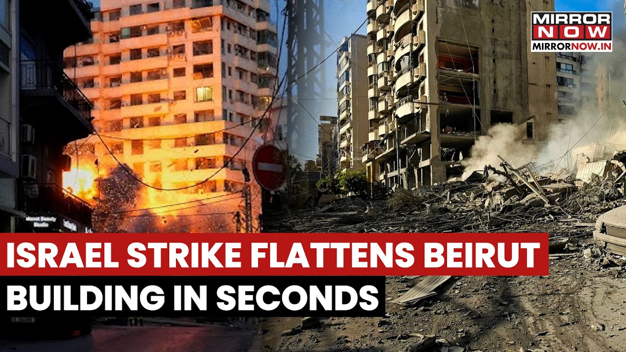 Iran War: Building Reduced To Rubble After Strike That Hit Central Beirut| Video On Cam