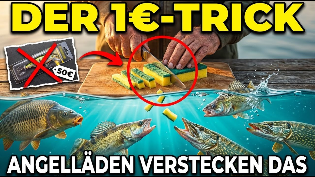 Schneide Einen Küchenschwamm So Zu — Fische Beißen 3× Schneller Als Bei 50€-Ködern