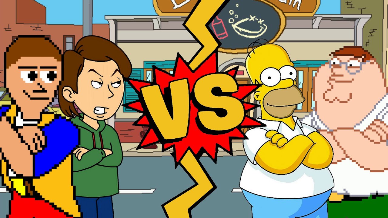 M.U.G.E.N Battles | Dee Bee Kaw/Boris Anderson vs Homer Simpson/Peter Griffin