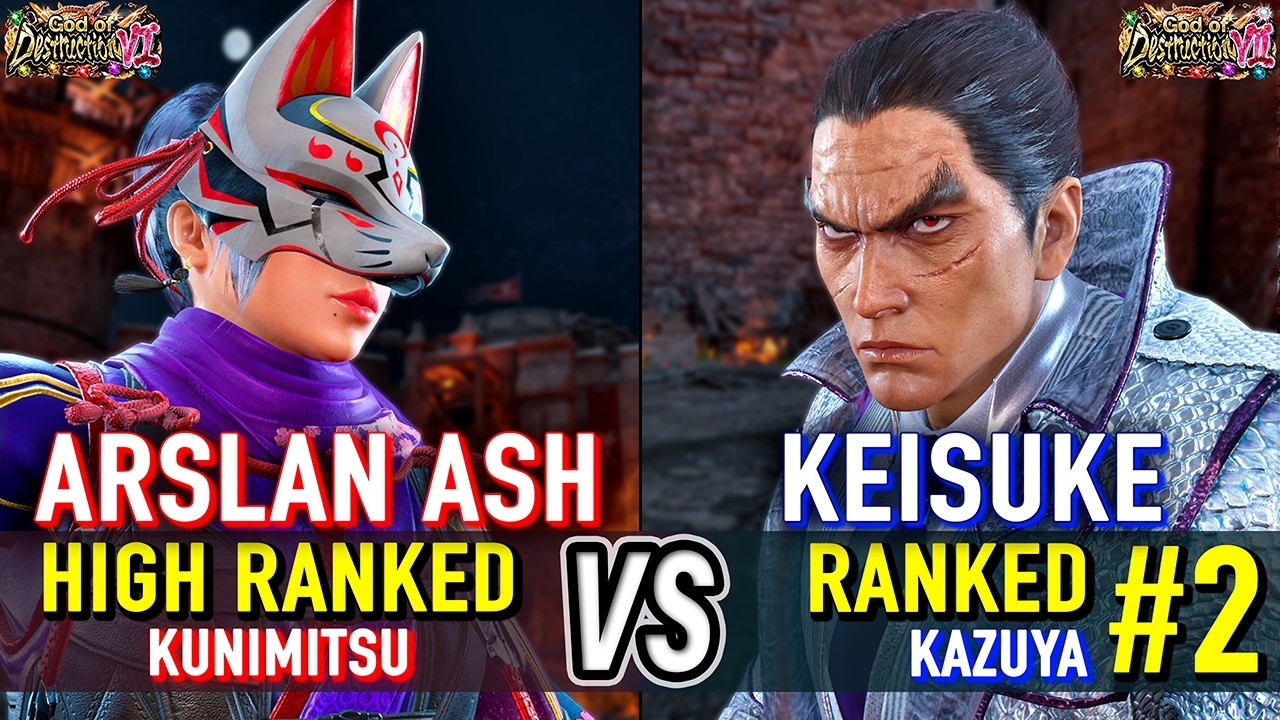 T8 🔥 ARSLAN ASH (Kunimitsu) vs KEISUKE (#2 Ranked Kazuya) 🔥 Tekken 8 High Level Gameplay