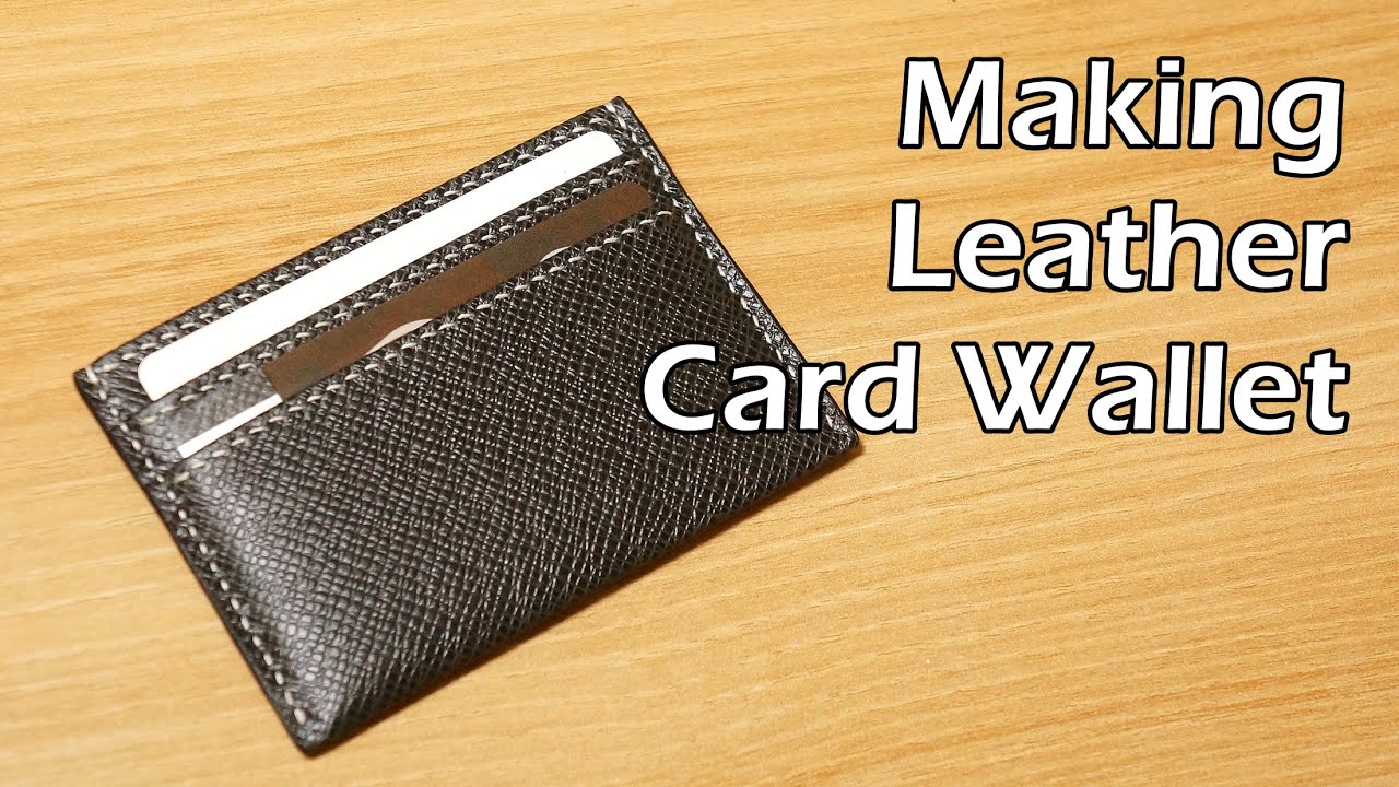 64 [Leather Craft] Making Leather Card Wallet / [가죽공예] 가죽 카드지갑 만들기 / Free Pattern