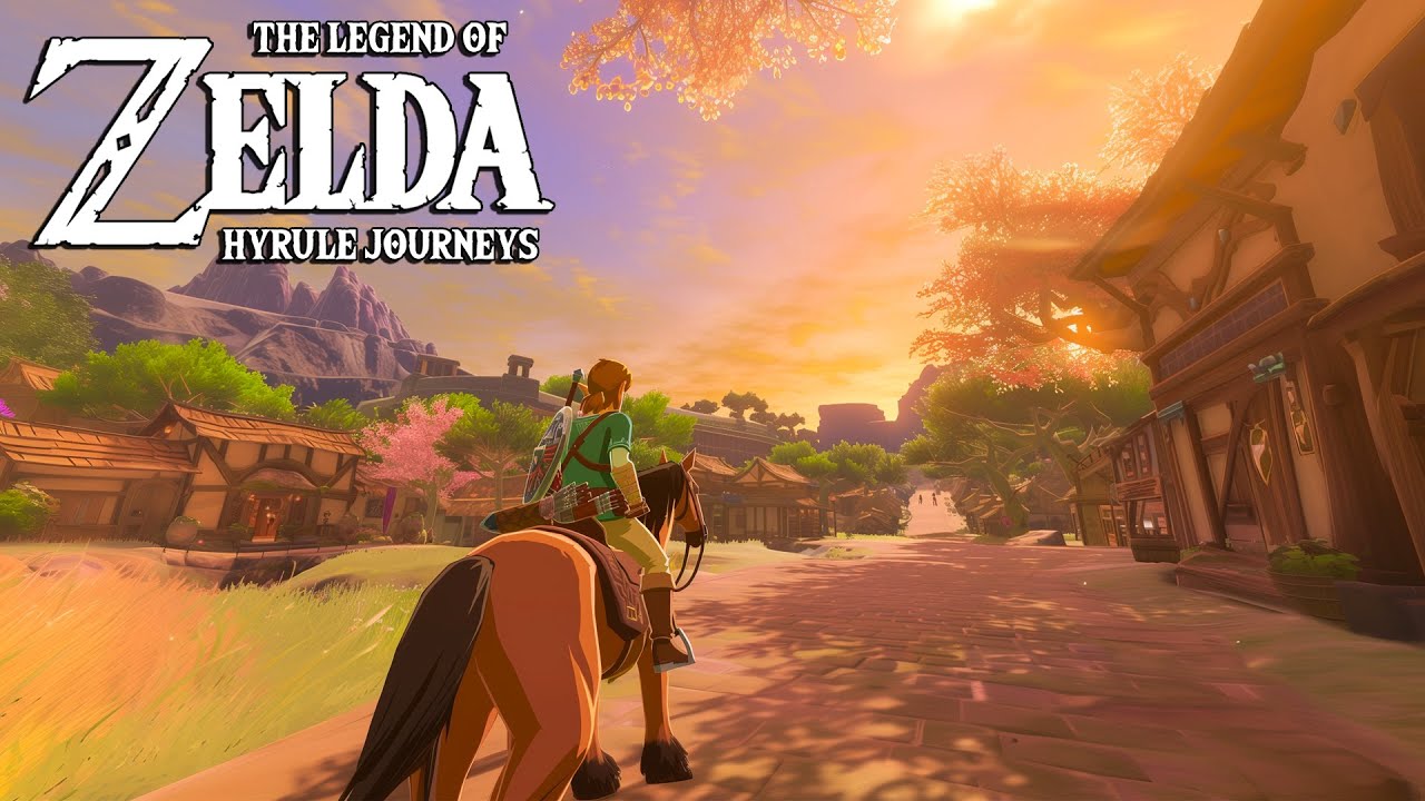 Relaxing Zelda Twilight Princess Music Journey - Link & Epona Travel Till Nightfall