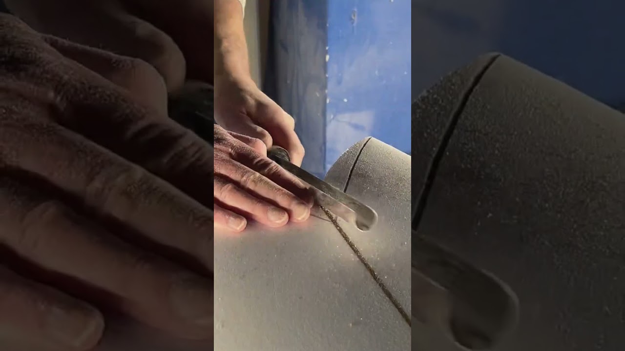 How To Shape A Fish Surfboard #shorts #satisfying
