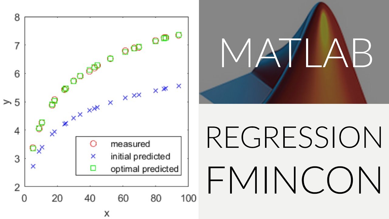 Regression with MATLAB fmincon