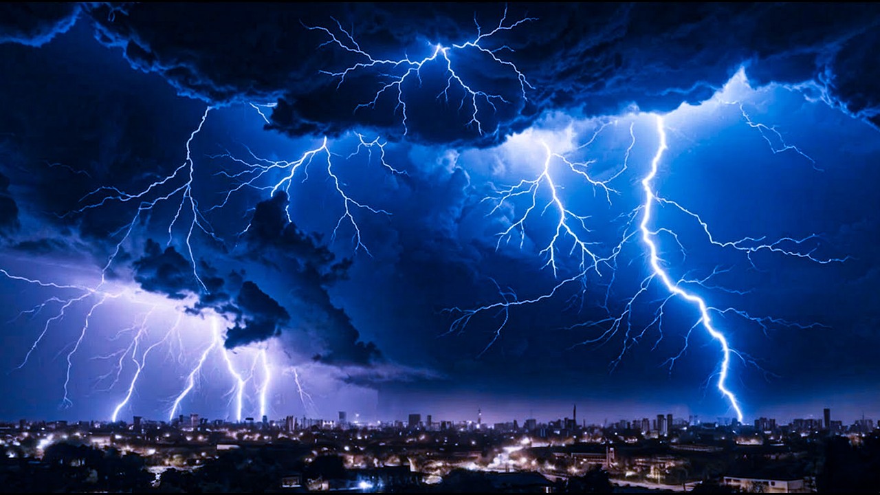 Intense Thunderstorm Sounds for Sleeping | Strong Rainstorm, Powerful Thunder Sounds & Lighnings