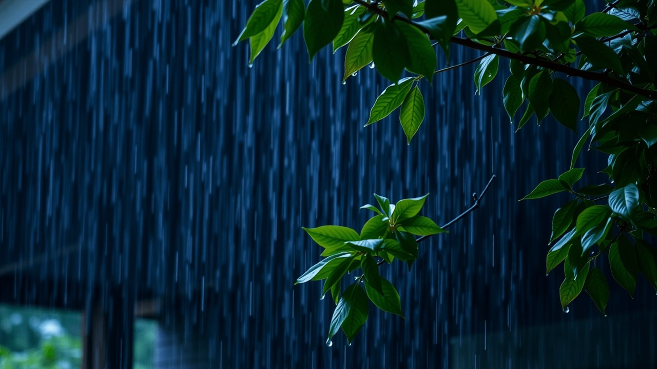 Heavy Rain Sounds on Window for Deep Sleep 🌧️ Fall Asleep Instantly to Stormy Rain (No Music)