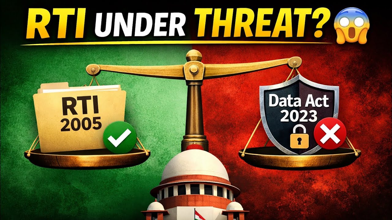 Does Data Act 2023 Kill RTI Act 2005? ⚖️ Supreme Court Case Explained GS 2 #upsc2026 #prelims2026 