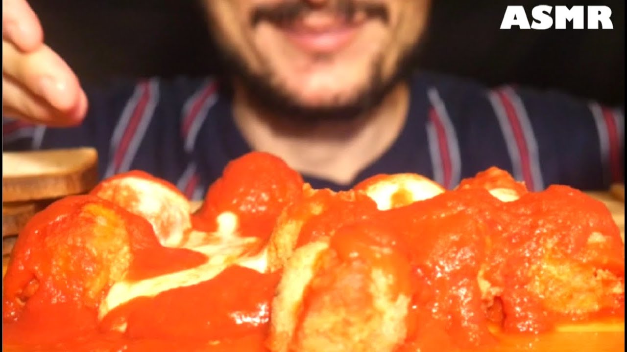 MUKBANG ITA | POLPETTE AL SUGO ricetta di FRANCESKA GFVIP + MOZZARELLA EATING SHOW ASMR CIBO ITALIA