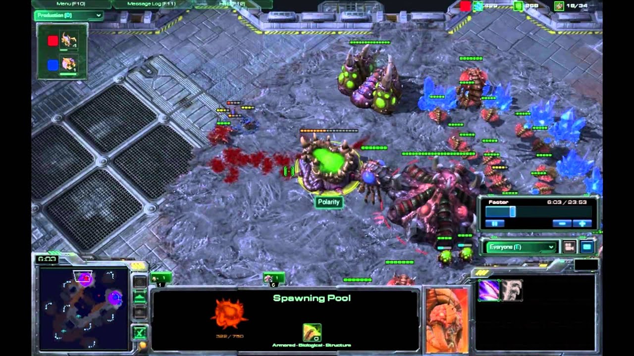 SC2 Tournament #2: QF1: Polarity (Z) vs Earthmonk (Z) - G1 Part 1