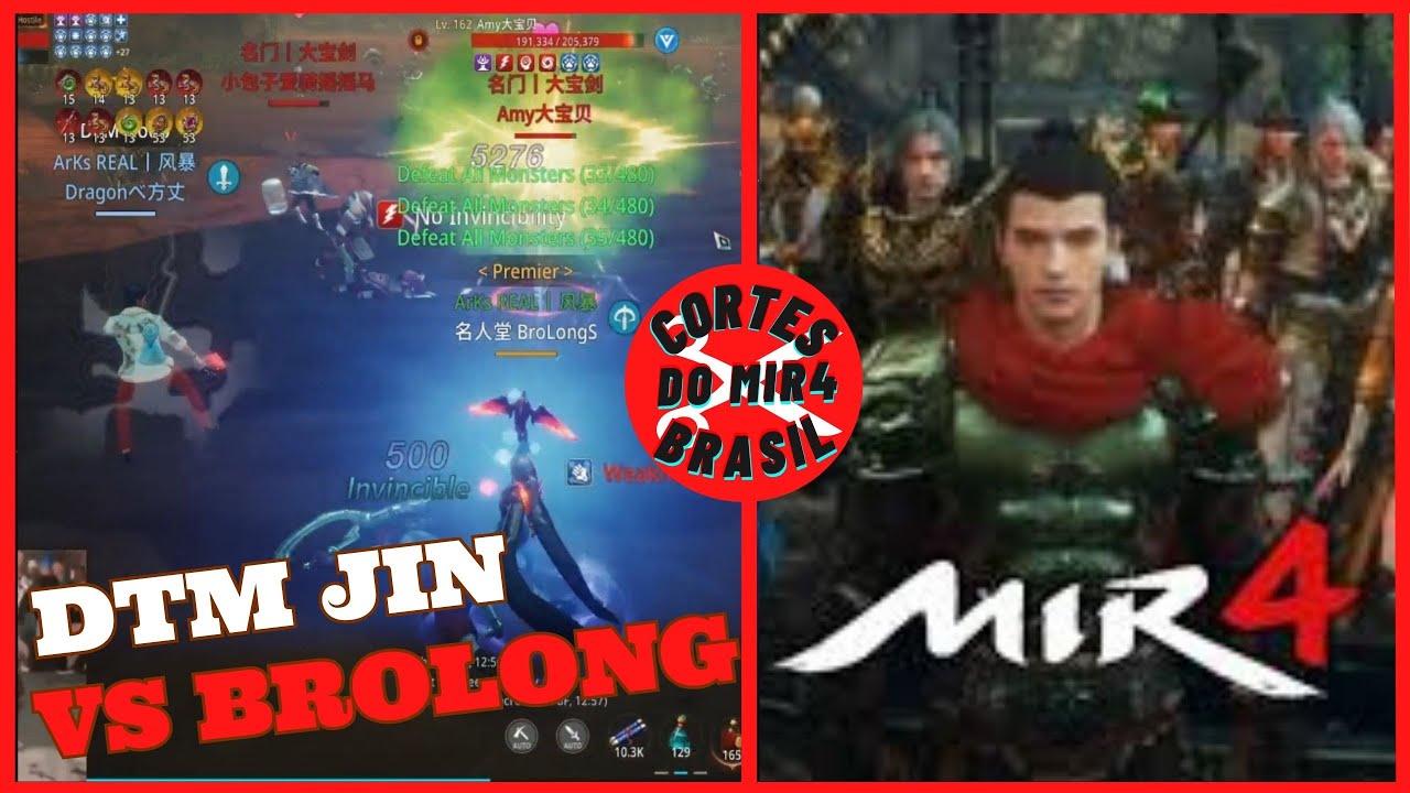 JIN VS BROLONG, TTS LOVE VS DRAGON | CORTES DO MIR4 BRASIL