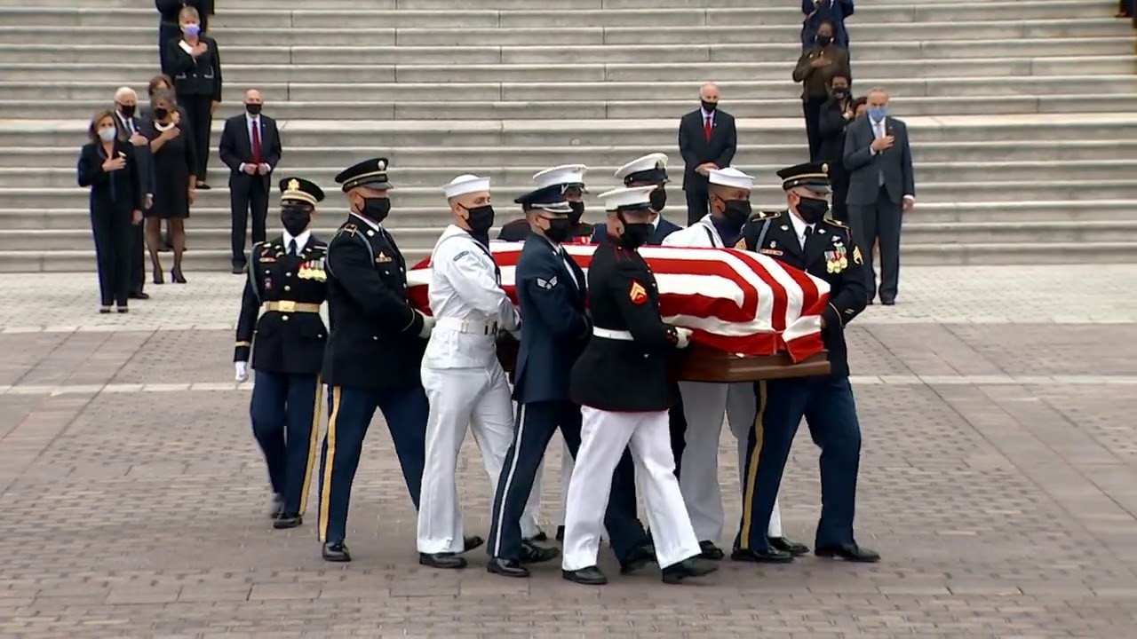 JUST IN: RBG's casket leaves the Capitol
