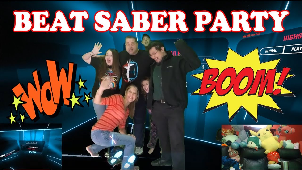 VR Party with Beat Saber Queen Nola Mom, The Arcade Dad, and Dragon Claw Games! Mixed Reality LIV