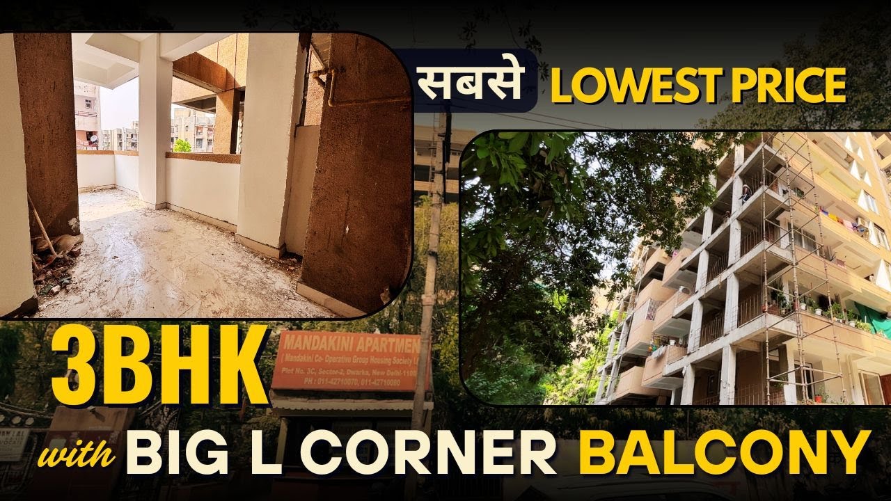 1650 Sq.Ft. 3BHK 3Bath Flat | Mandakini Apartment Dwarka Delhi | Lowest Price #3bhkapartmentforsale