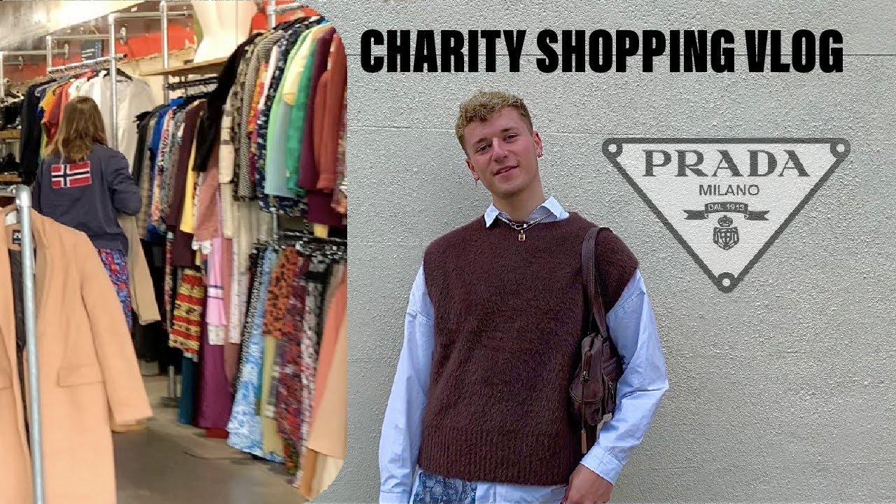 LONDON CHARITY SHOP VLOG / TRY ON HAUL...I found a PRADA bag!!!