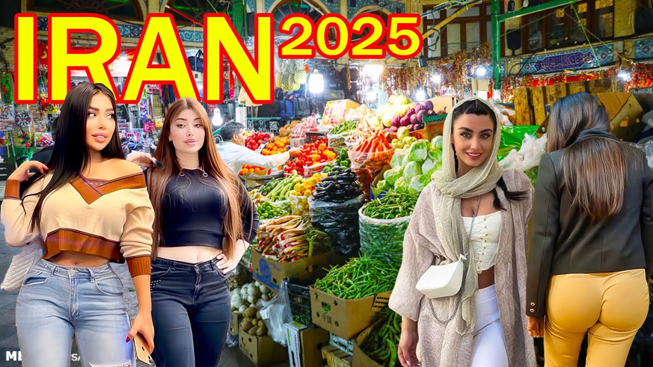 🍁🍌🍍🥑Autumn stroll through the traditional Tajrish Bazaar, see Tehran without retouching. real Iran