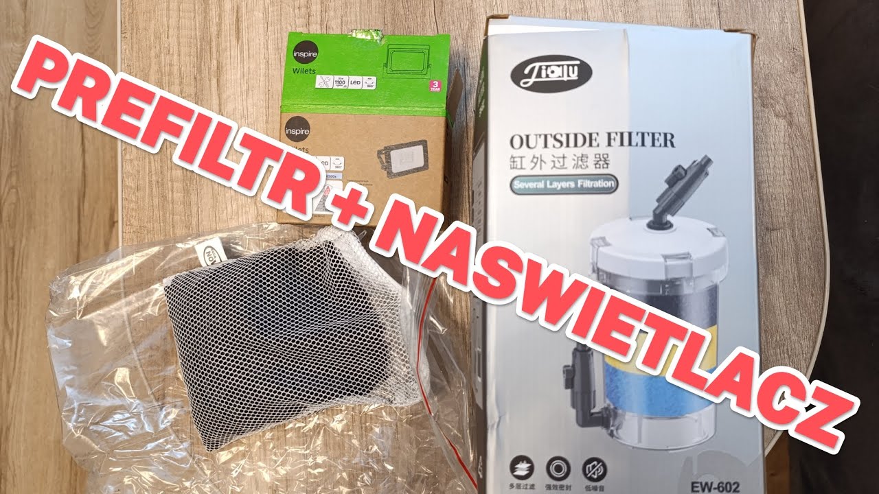 AKWARIUM 54L - naswietlacz, prefiltr sunsun EW-602 - Modyfikacja Zbiornika