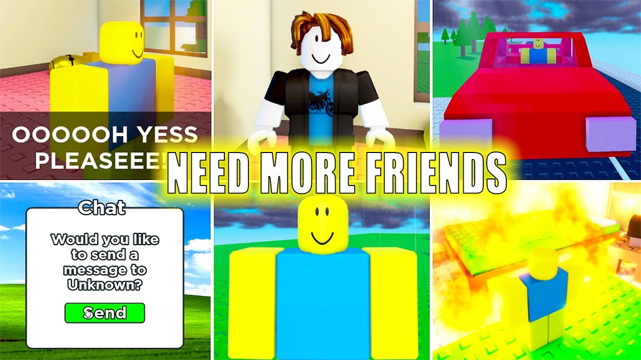 NEED MORE FRIENDS 🎂 *All Endings, Badges and Full Walkthrough* Roblox