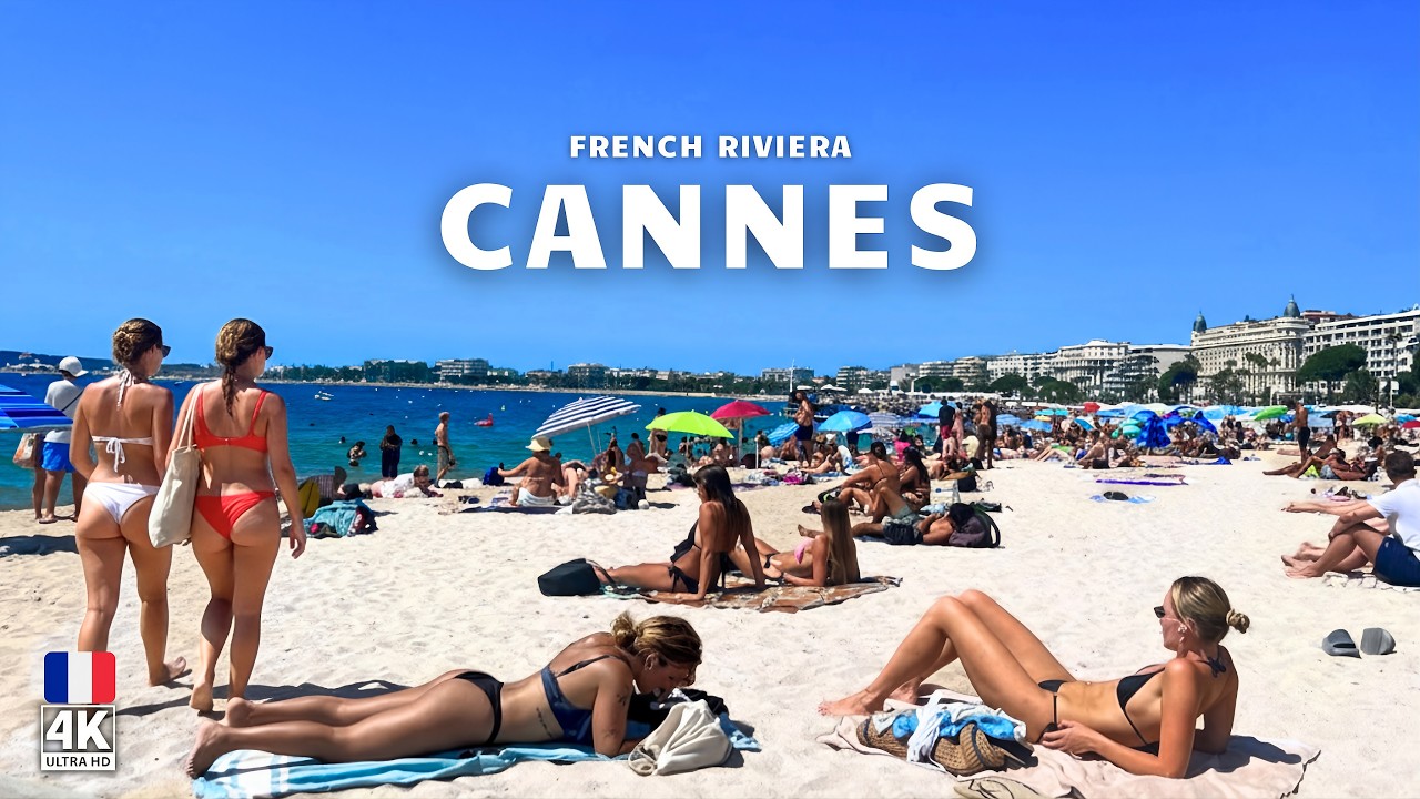 Cannes, France 4K Walking Tour 🇫🇷 🌴 | Best Beach & City Walk in the French Riviera