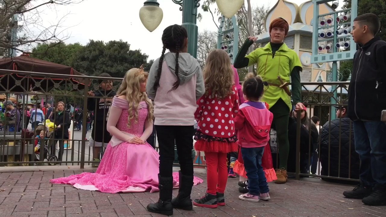 Peter Pan and Aurora Story Time at Disneyland