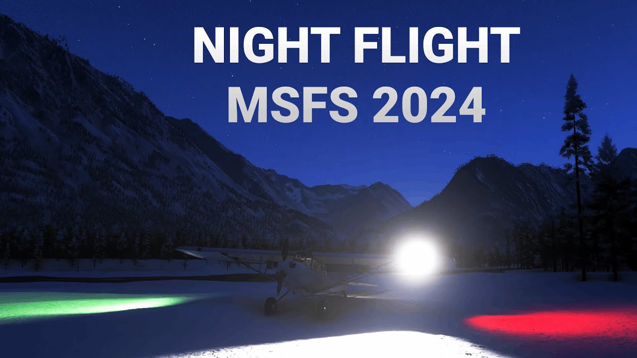 Breathtaking Winter Night Flight in Anchorage | XCub Adventure - MSFS 2024